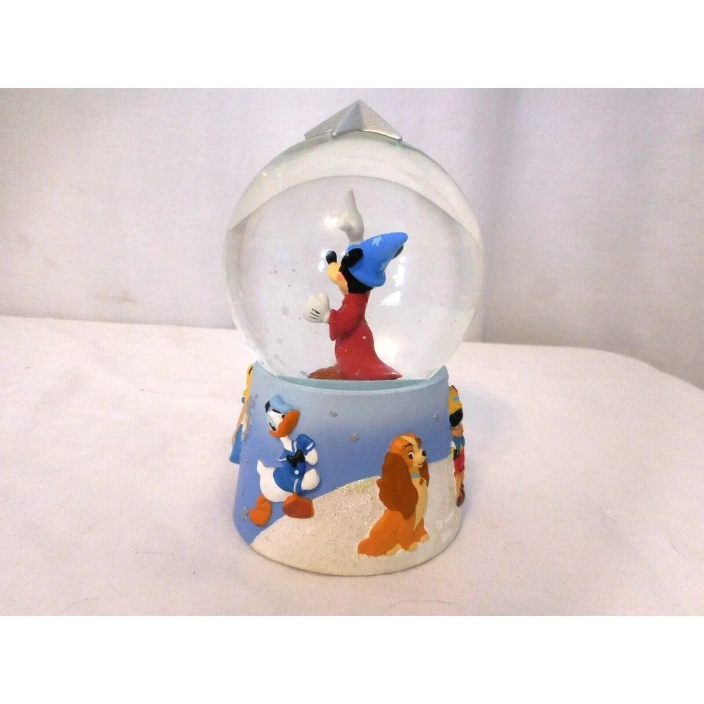 Disney Store Mickey Mouse Wizard Snow Globe Fantasia Sorcerer's Apprentice